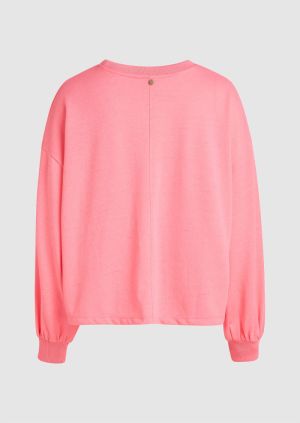 Sweater effen bright pink