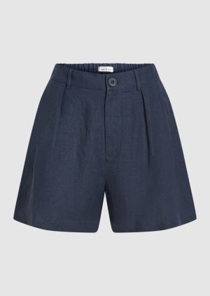 Short linnen bullet blue