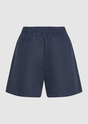 Short linnen bullet blue