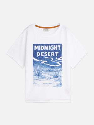 T-shirt blauwe opdruk 101