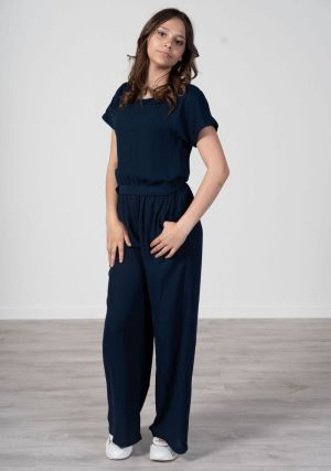 Jumpsuit kort mouw marine