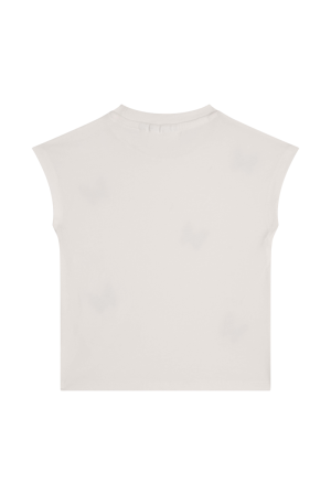 T-shirt vlinders ecru