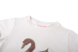 T-shirt zwaan ecru
