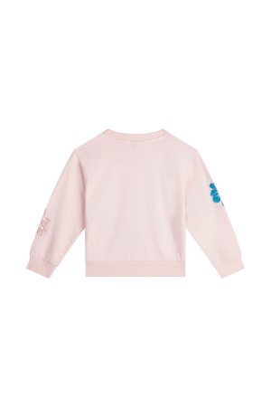 Sweater bloemen soft pink