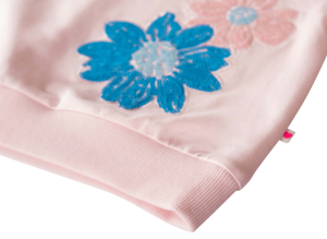 Sweater bloemen soft pink