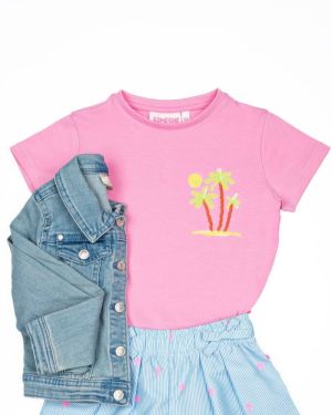 T-shirt palmboom pink