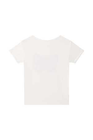 T-shirt vlinder ecru