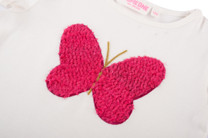 T-shirt vlinder ecru