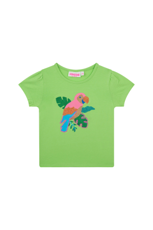 T-shirt papegaai lime green