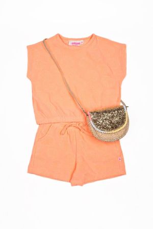 Short schelpen print fluo coral