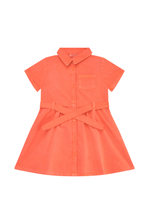 Kleed effen, met riem fluo coral