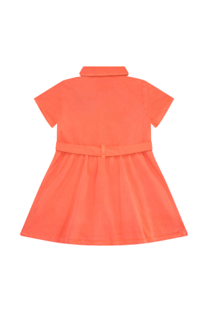 Kleed effen, met riem fluo coral