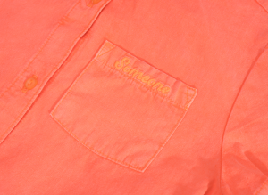 Kleed effen, met riem fluo coral