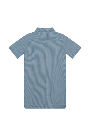 Kleed gestreept met zakjes light blue deni