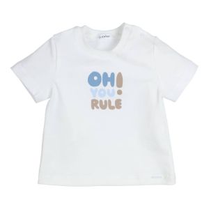 T-shirt Oh you rule white-blue