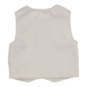 Gilet gestreept beige