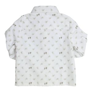 Hemd print white-green