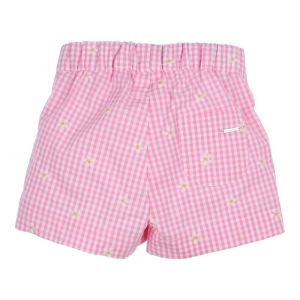 Short vichy ruit rose-white
