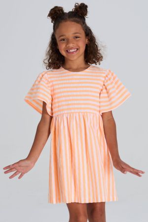 Kleed gestreept white/orange