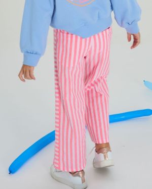Broek gestreept lightpink/white