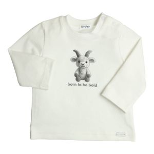 T-shirt Born to be bold off white