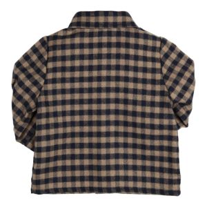 Hemd flanel geruit navy-beige