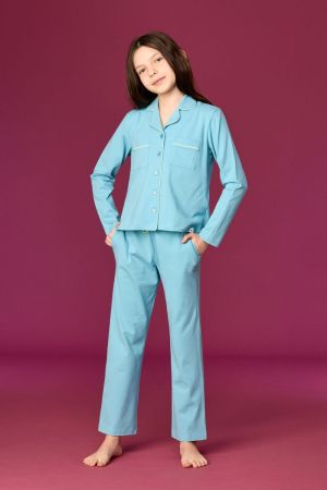 Pyjama meisjes knoopsluiting 824