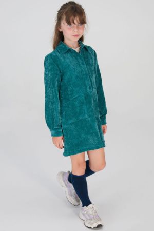 Kleed ribfluweel petrol green