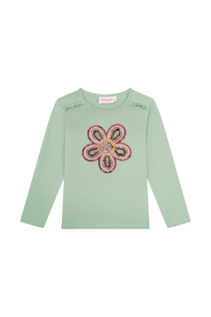 T-shirt bloem mint