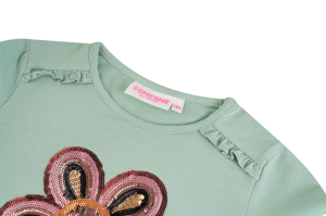 T-shirt bloem mint