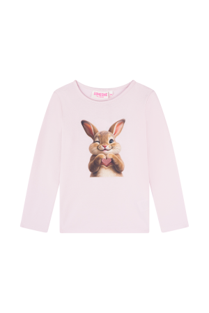 T-shirt konijn soft pink