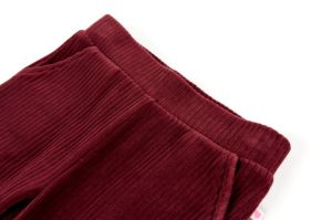 Broek in zachte stof dark bordeaux