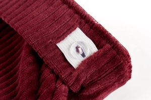 Broek in zachte stof dark bordeaux