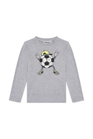 T-shirt voetbal grey melange