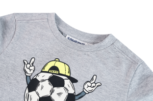 T-shirt voetbal grey melange