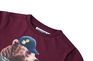 T-shirt beer met pet bordeaux