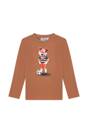 T-shirt hond cognac