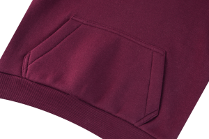 Hoodie met zak, print beer bordeaux