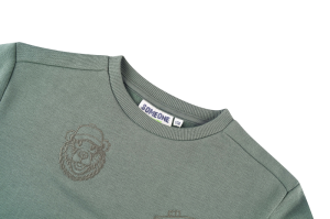 Sweater all-over print dark khaki