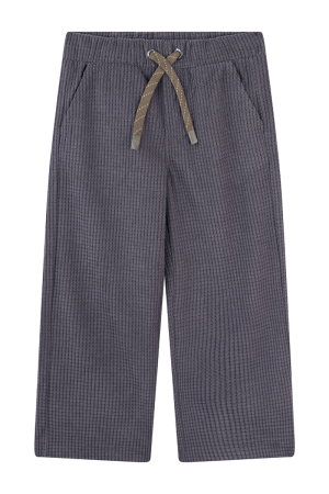 Broek elastiek, ruitjes motief antracite