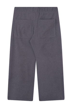 Broek elastiek, ruitjes motief antracite