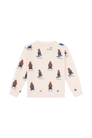 Sweater all-over print beer dark ecru