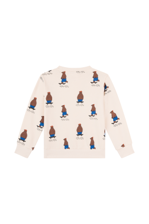 Sweater all-over print beer dark ecru