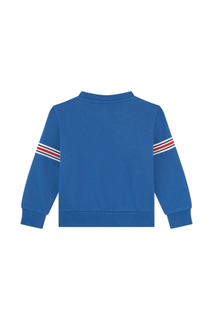 Sweater strepen in mouw dark blue