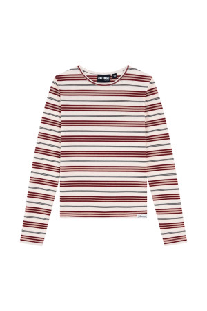T-shirt gestreept soft beige