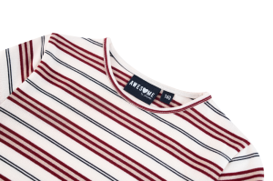 T-shirt gestreept soft beige