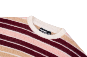 Pull gestreept dark ecru