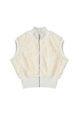 Bodywarmer pels ecru
