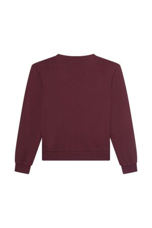 Sweater effen dark bordeaux