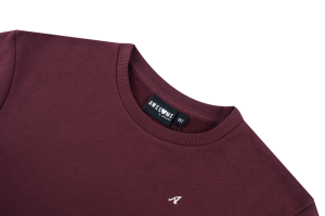 Sweater effen dark bordeaux
